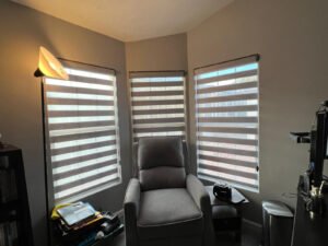 Solar roller shades for Las Vegas living room windows