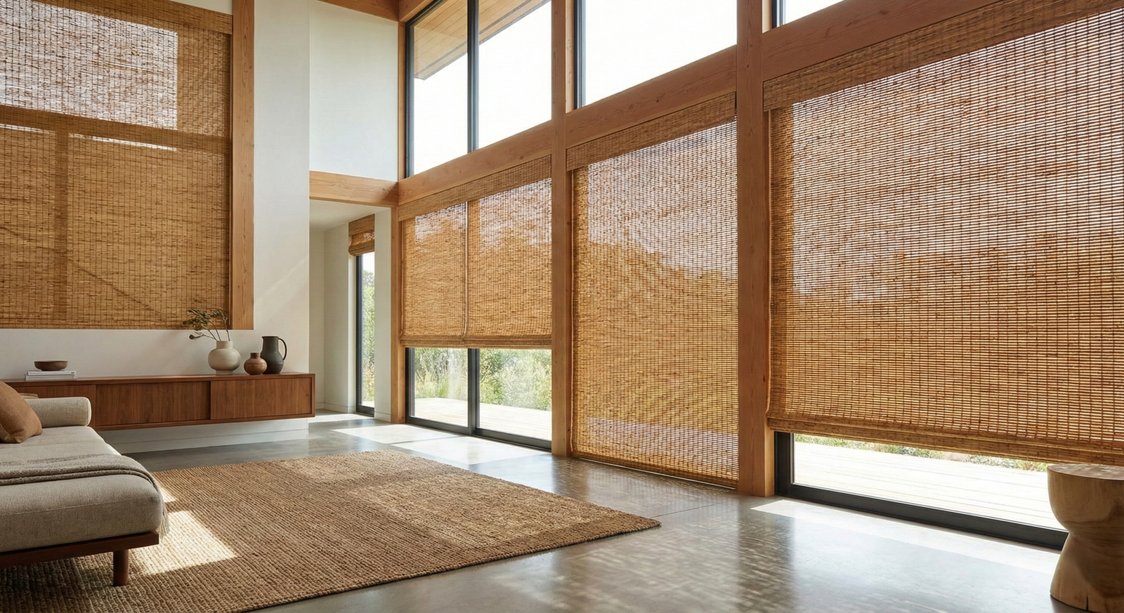 Woven Wood Shades in Summerlin