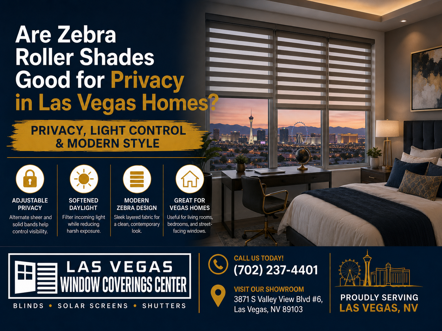 Are Zebra Roller Shades Good for Privacy in Las Vegas Homes?