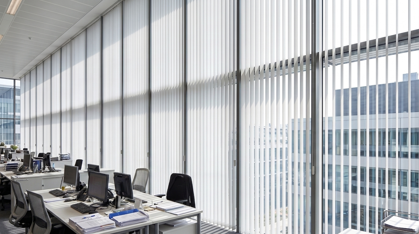 Commercial vertical blinds for Las Vegas builder projects and sliding doors