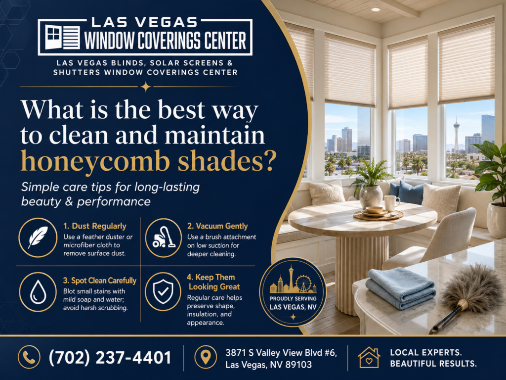 What is the best way to clean and maintain honey comb shades?
