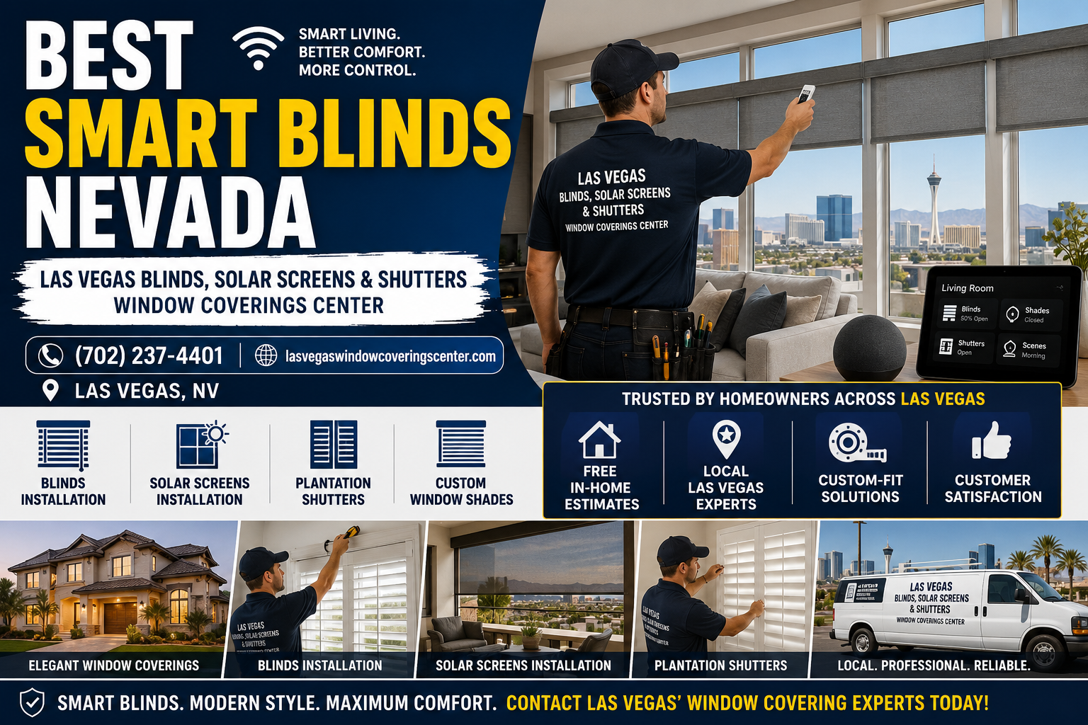 Best smart blinds in Nevada guide by Las Vegas Blinds Solar Screens and Shutters Window Coverings Center