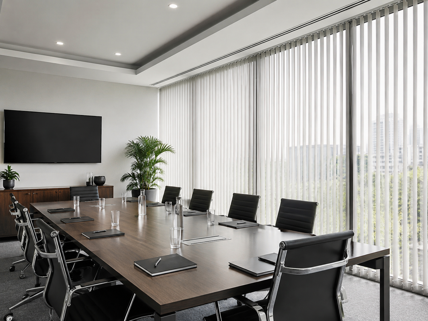 Commercial blinds for Las Vegas conference rooms