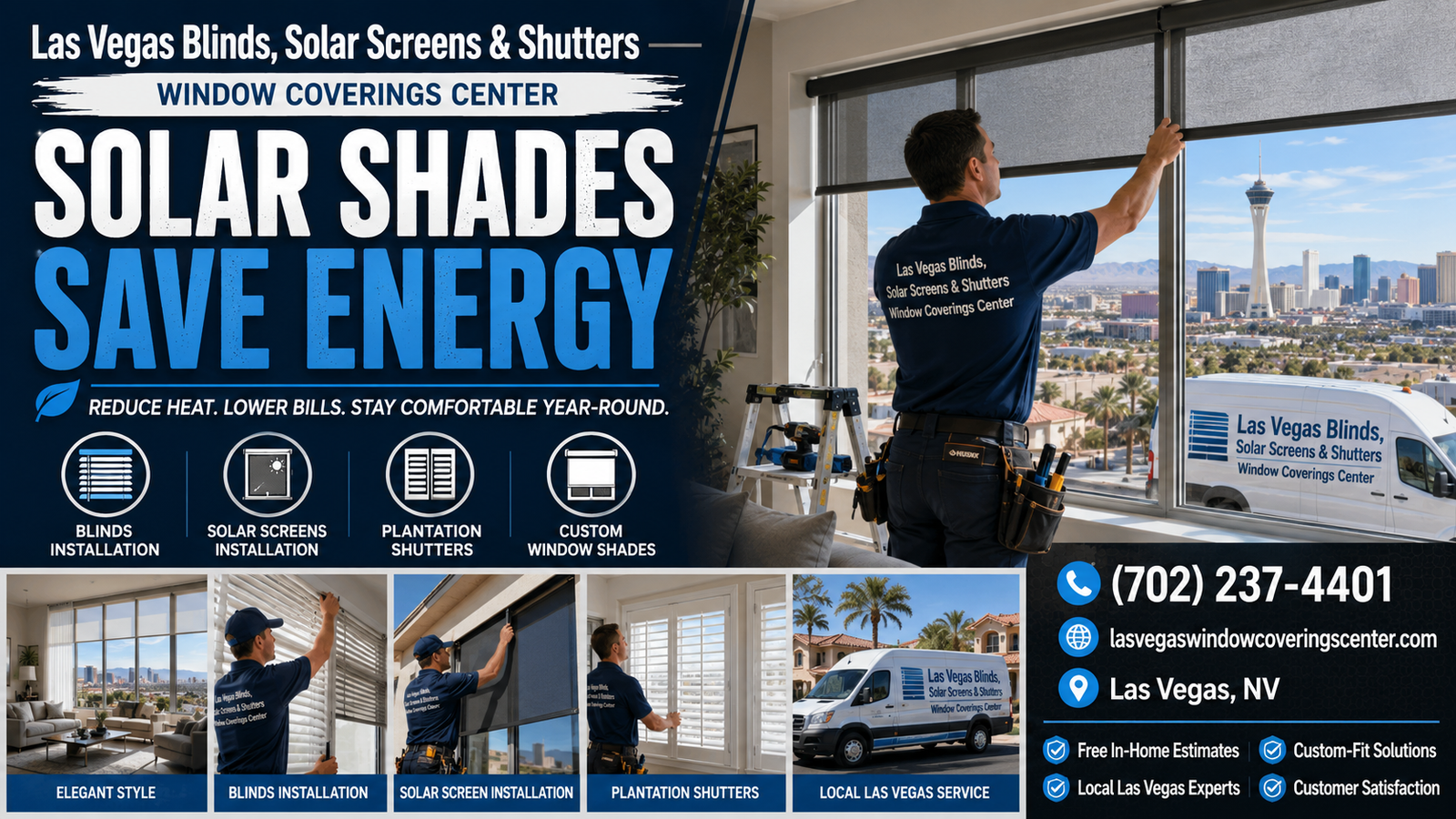 Solar shades energy-saving guide for Las Vegas homes by Las Vegas Blinds Solar Screens and Shutters Window Coverings Center