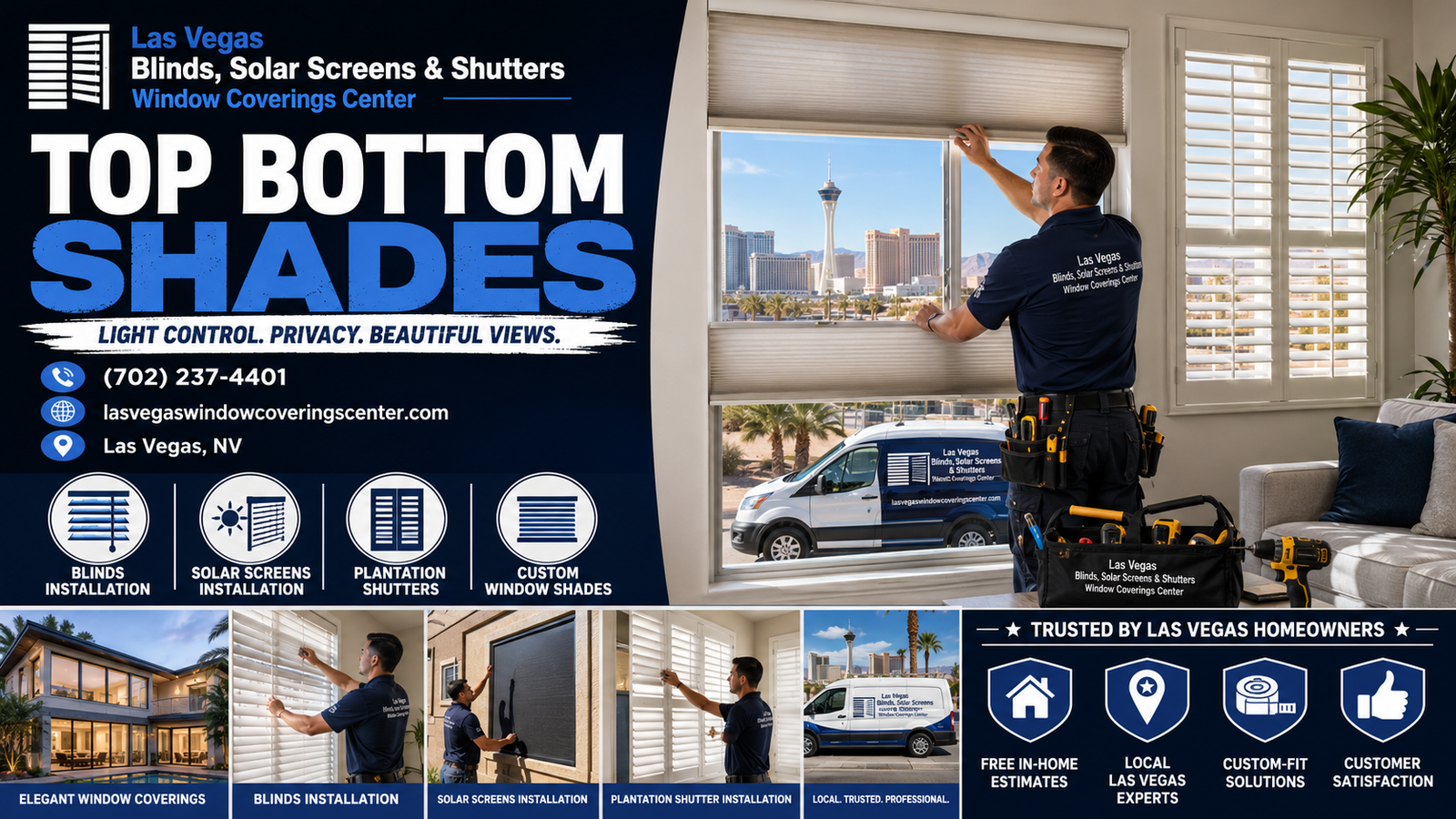 Top-down bottom-up shades guide for Las Vegas homes by Las Vegas Blinds Solar Screens and Shutters Window Coverings Center