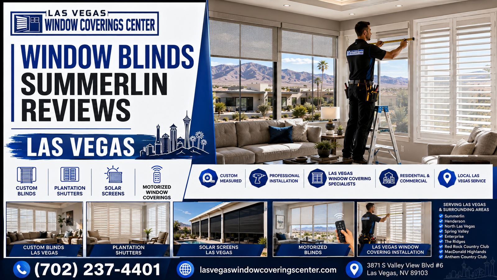 Window Blinds Summerlin Reviews featuring window covering options for Summerlin and Las Vegas homes