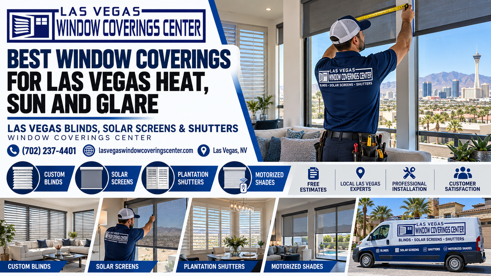 Window coverings for Las Vegas heat, sun, and glare on west-facing glass
