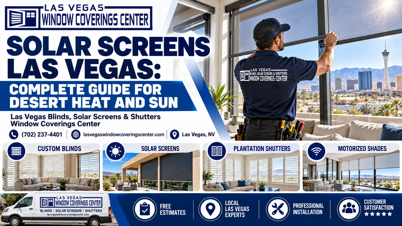 Exterior solar screens on Las Vegas home windows blocking desert sun and heat