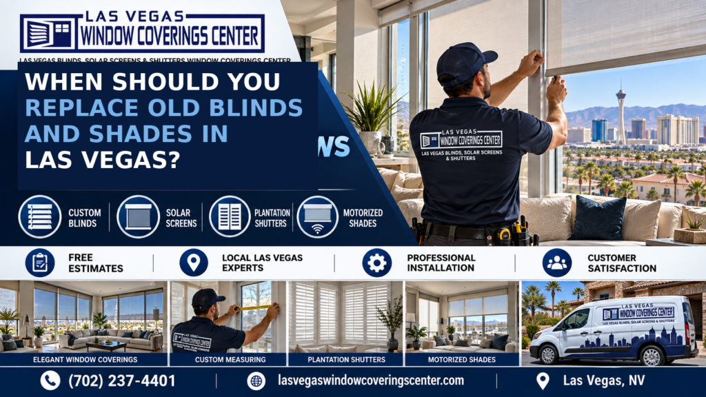 Signs it is time to replace old blinds and shades in a Las Vegas home